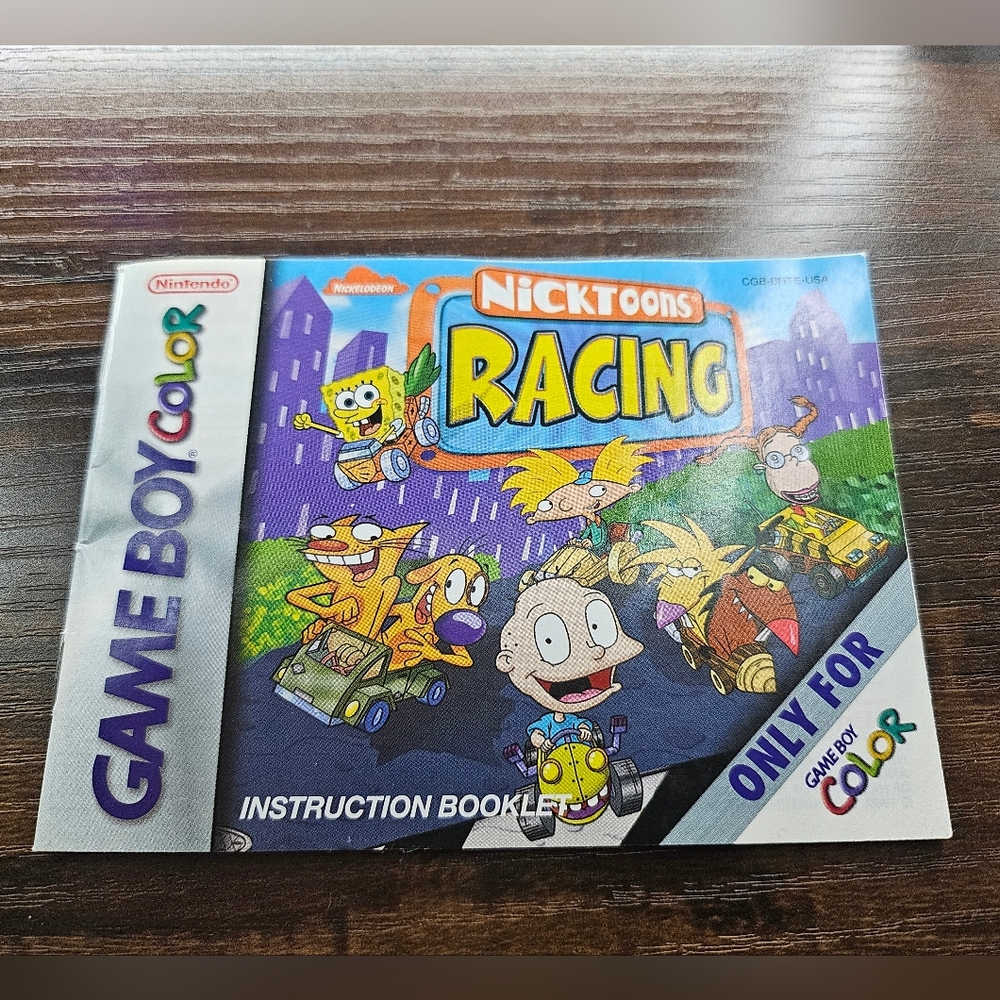 Nicktoons Racing Game Boy Color Instruction Booklet